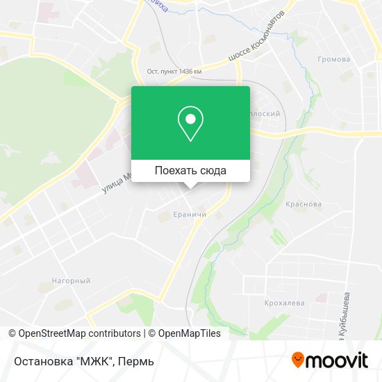 Карта Остановка "МЖК"