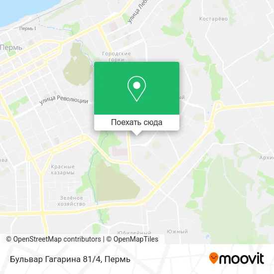 Карта Бульвар Гагарина 81/4