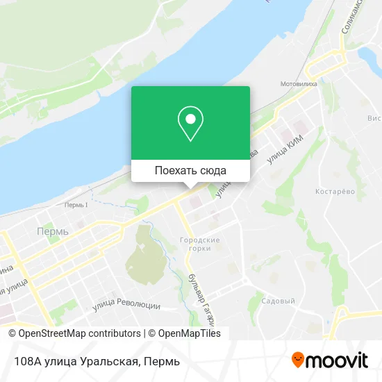 Карта 108А улица Уральская