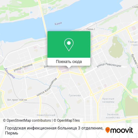 Карта Городская инфекционная больница 3 отделение