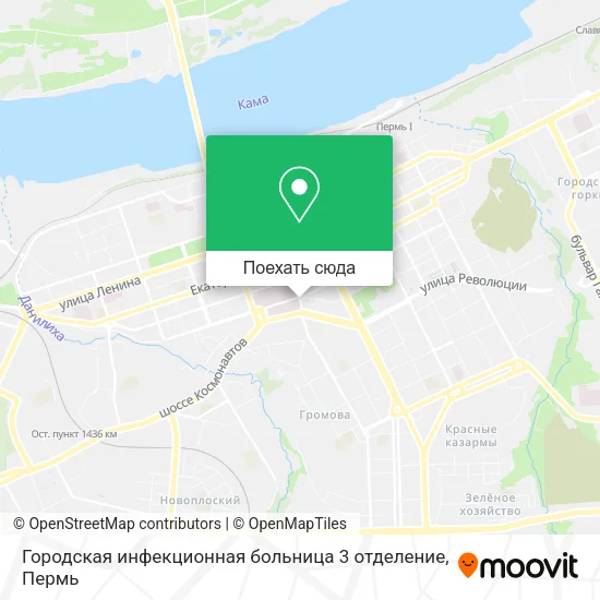Карта Городская инфекционная больница 3 отделение