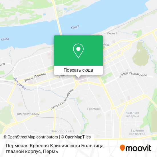 Карта Пермская Краевая Клиническая Больница, глазной корпус