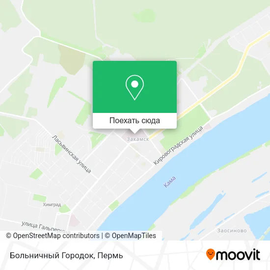 Карта Больничный Городок