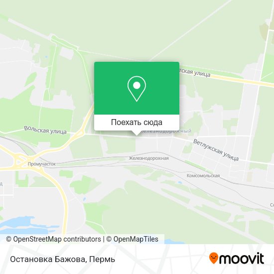 Карта Остановка Бажова