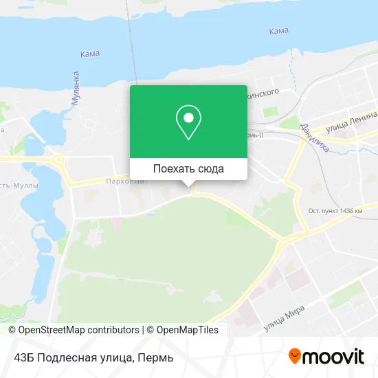Карта 43Б Подлесная улица
