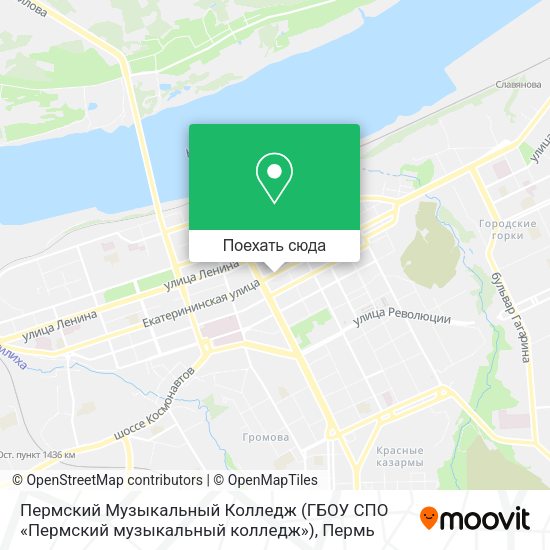 Карта Пермский Музыкальный Колледж (ГБОУ СПО «Пермский музыкальный колледж»)