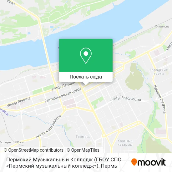 Карта Пермский Музыкальный Колледж (ГБОУ СПО «Пермский музыкальный колледж»)