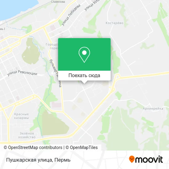 Карта Пушкарская улица