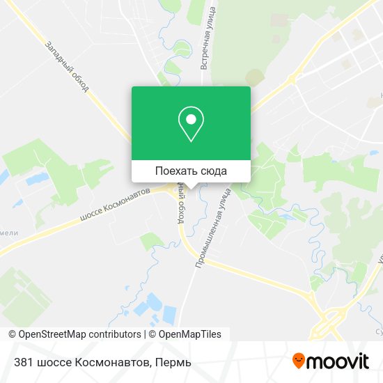Карта 381 шоссе Космонавтов
