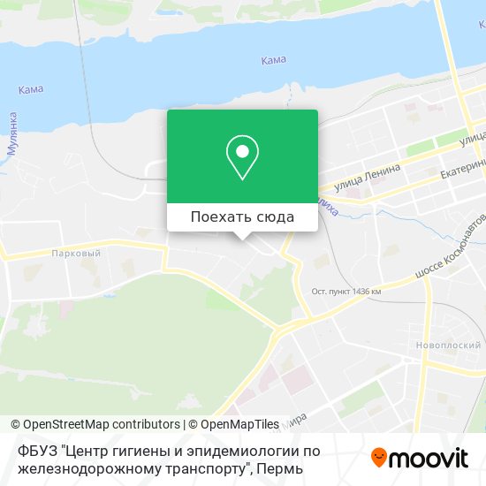 Карта ФБУЗ "Центр гигиены и эпидемиологии по железнодорожному транспорту"