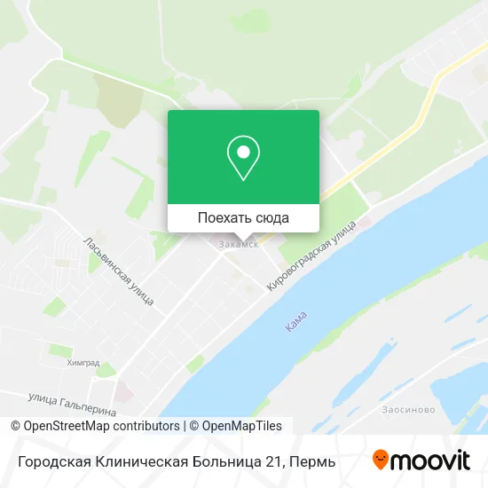 Карта Городская Клиническая Больница 21