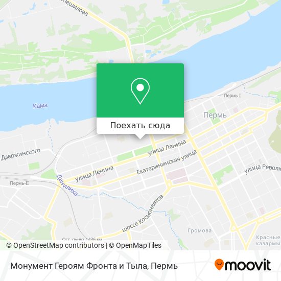 Карта Монумент Героям Фронта и Тыла