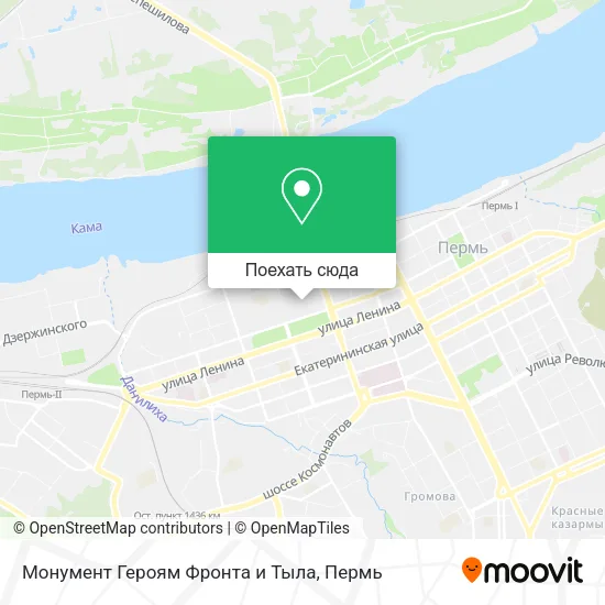 Карта Монумент Героям Фронта и Тыла