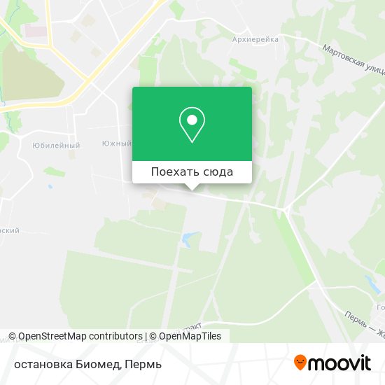Карта остановка Биомед