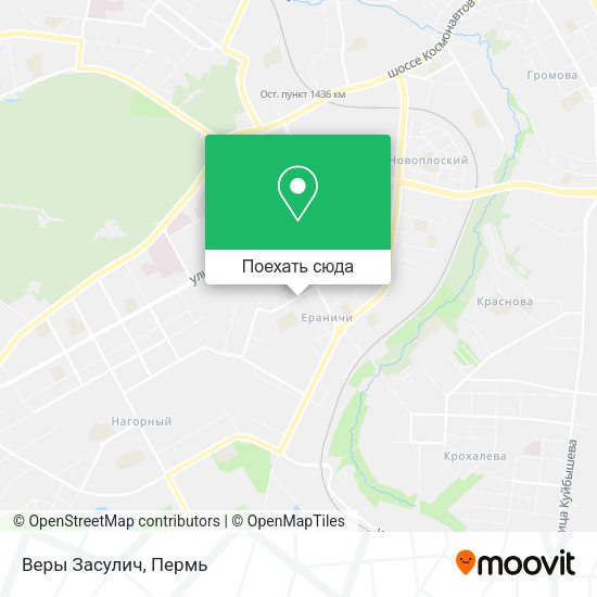 Карта Веры Засулич