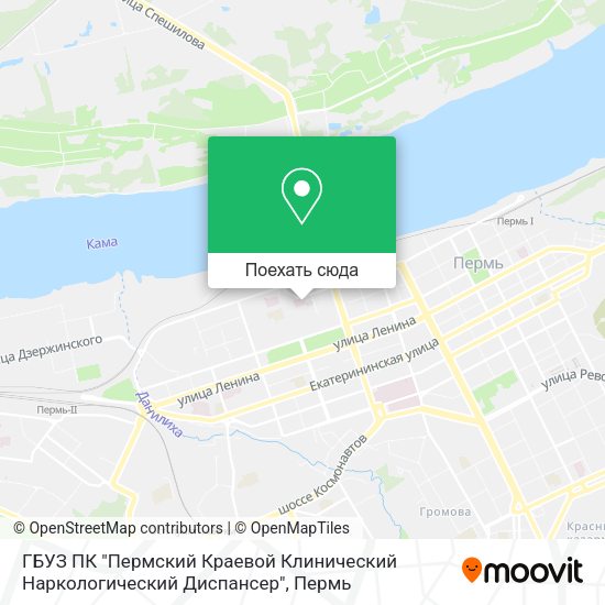 Карта ГБУЗ ПК "Пермский Краевой Клинический Наркологический Диспансер"