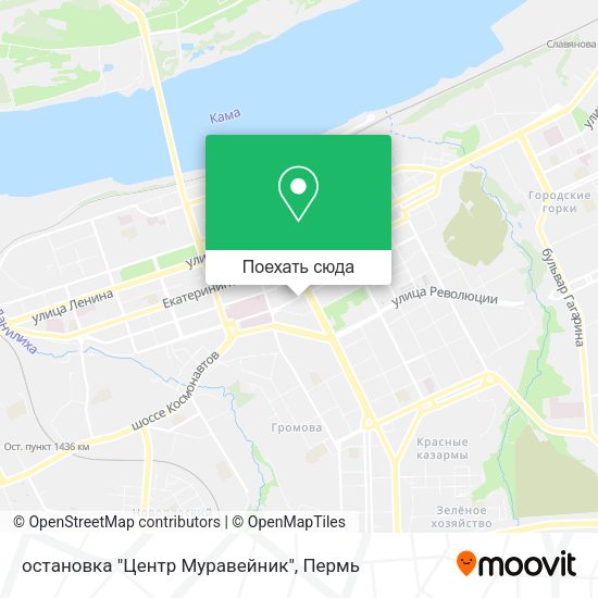Карта остановка "Центр Муравейник"