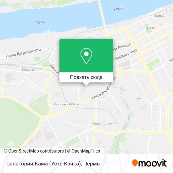 Карта Санаторий Кама (Усть-Качка)