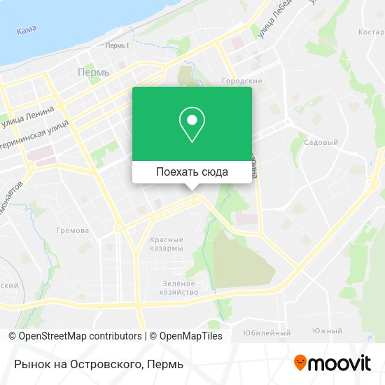 Карта Рынок на Островского