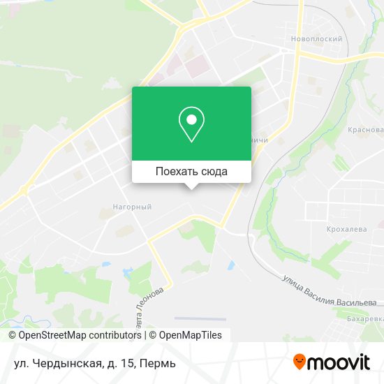 Карта ул. Чердынская, д. 15