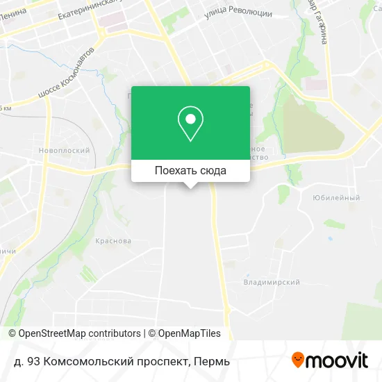 Карта д. 93 Комсомольский проспект