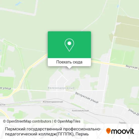 Карта Пермский государственный профессионально-педагогический колледж(ПГППК)