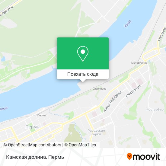 Карта Камская долина