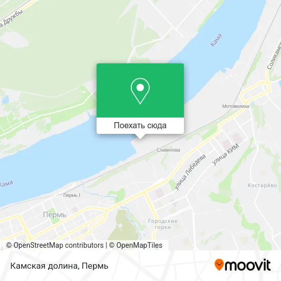 Карта Камская долина