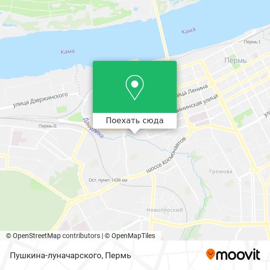 Карта Пушкина-луначарского