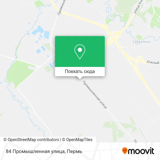 Карта 84 Промышленная улица