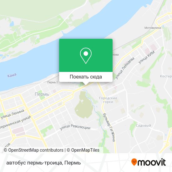 Карта автобус пермь-троица
