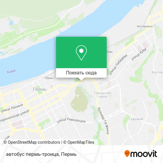 Карта автобус пермь-троица