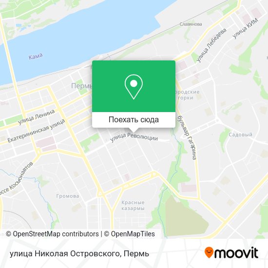Карта улица Николая Островского