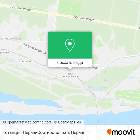 Карта станция Пермь-Сортировочная