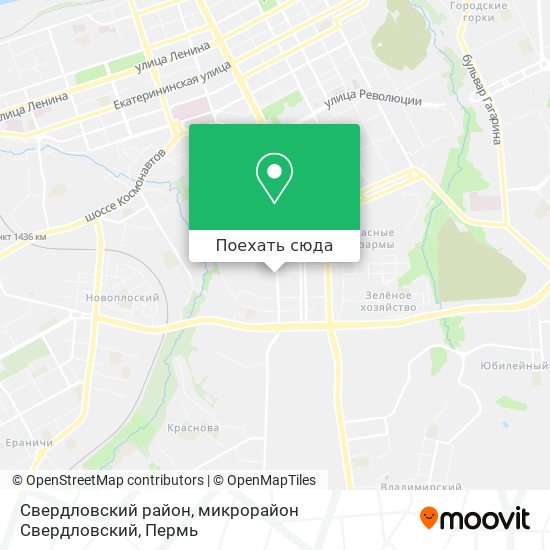 Карта Свердловский район, микрорайон Свердловский