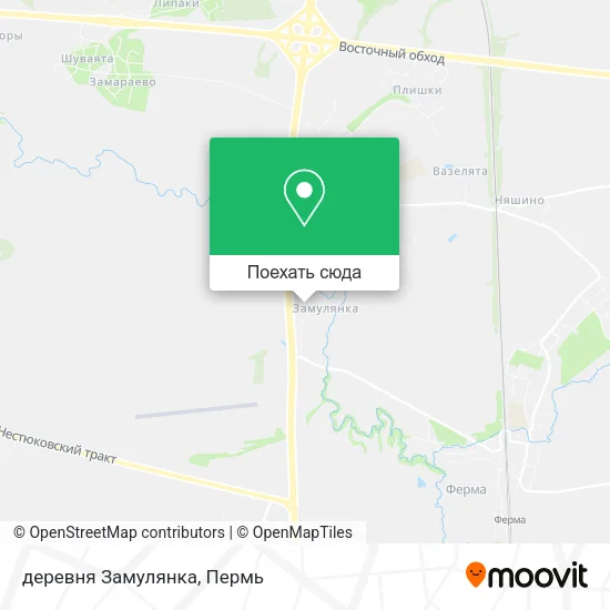 Карта деревня Замулянка