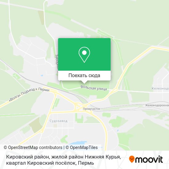 Карта Кировский район, жилой район Нижняя Курья, квартал Кировский посёлок