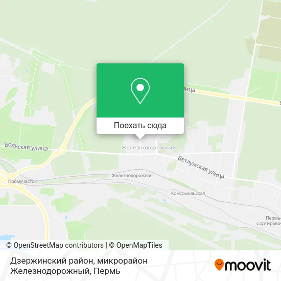 Карта Дзержинский район, микрорайон Железнодорожный
