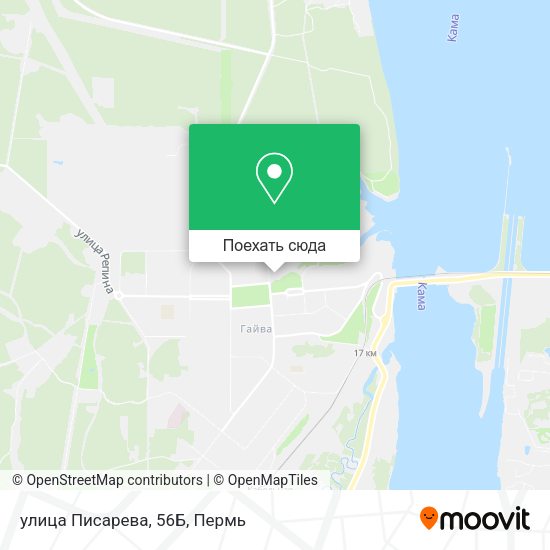 Карта улица Писарева, 56Б