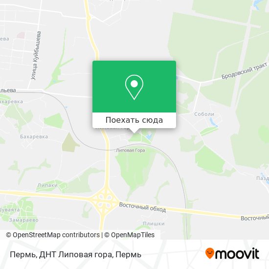 Карта Пермь, ДНТ Липовая гора
