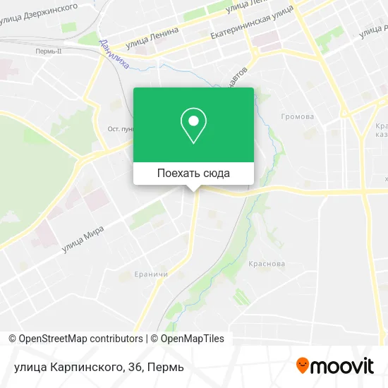 Карта улица Карпинского, 36