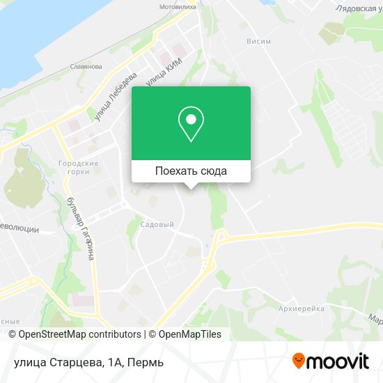 Карта улица Старцева, 1А