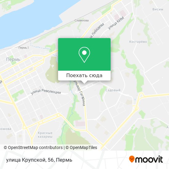 Карта улица Крупской, 56