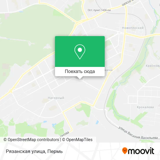 Карта Рязанская улица
