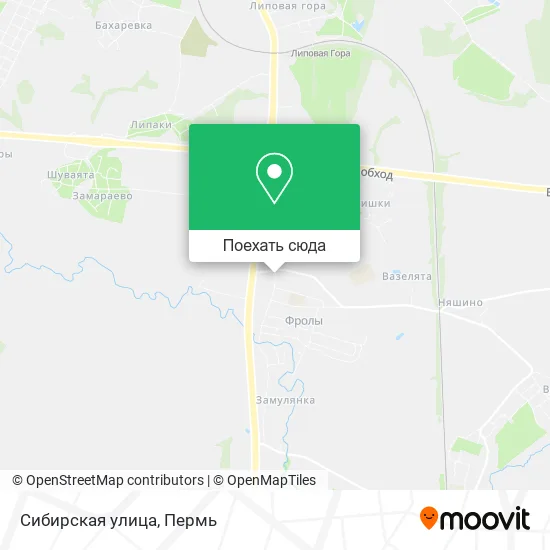 Карта Сибирская улица