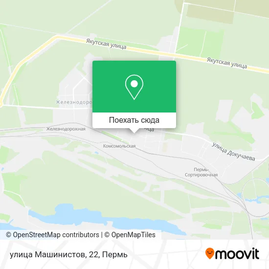 Карта улица Машинистов, 22