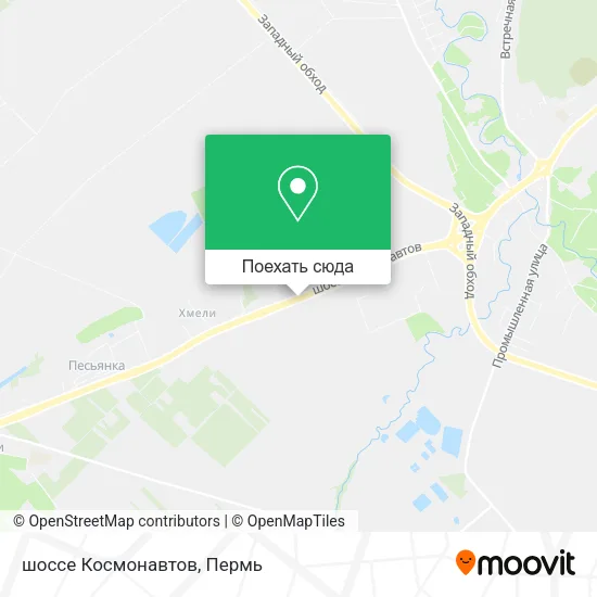 Карта шоссе Космонавтов