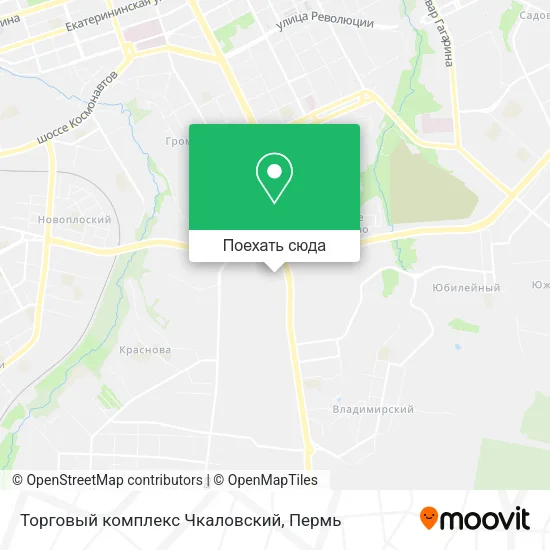 Карта Торговый комплекс Чкаловский