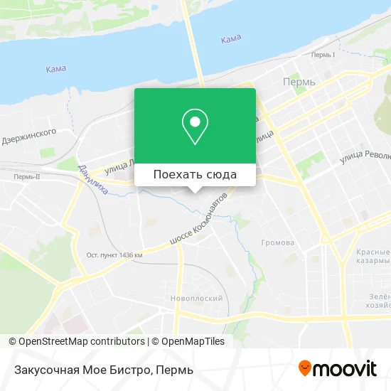 Карта Закусочная Мое Бистро