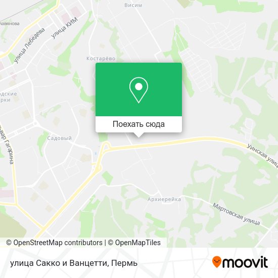 Карта улица Сакко и Ванцетти